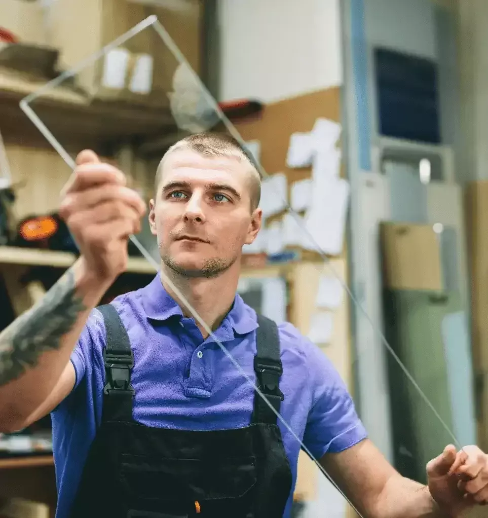 Atelier de vitrerie lumineux à Laval